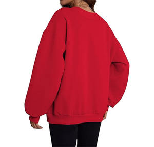 Sweat-shirt à capuche oversize pour femme avec logo frontal, tissu doux et respirant, coupe décontractée, bordure côtelée, pour tous les jours - Product Image 5