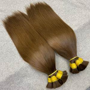 Pelo a granel al por mayor paquetes rectos naturales a granel cabello humano de alta calidad pelo de bebé a todo color - Product Image 4