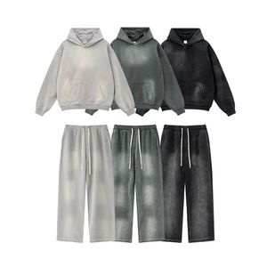 2025 meilleure qualité sur mesure lavage à l'acide survêtements grande taille tissu respirant séchage rapide Slim Fit hommes survêtements à vendre - Product Image 1