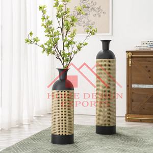 Lot de 2 vases à fleurs pour la décoration intérieure 2024 nouveauté vases à fleurs modernes bicolores pour décoration de salon - Product Image 5