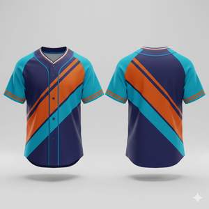 Commandes en gros d'uniformes de baseball disponibles, maillots personnalisés haute performance imprimés, 100% polyester, séchage rapide, respirant pour les équipes - Product Image 5