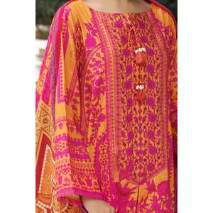 Conjunto de traje Khaddar estampado sin coser de 3 piezas para mujer K-52025 - Product Image 3