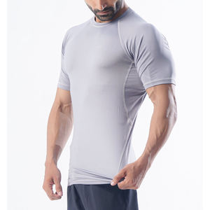 Chemise de compression personnalisée pour hommes vente en gros Chemise d'entraînement physique à séchage rapide pour hommes Chemise de compression pour spandex de course à pied pour hommes - Product Image 2