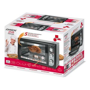 Four électrique Johnson série J50 2000W avec rôtissoire, capacité 50L, noir et argent - Product Image 2