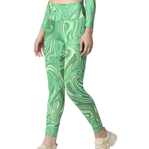 Mallas de fibra de bambú sólido sin costuras con característica antibacteriana Fitness Gym Workout Running Athletic Wear - Product Image 1