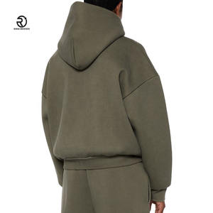 Fabricant 100% coton imprimé sur mesure Blanks Sweat à capuche pour hommes Sweat à capuche court et épais pour hommes Oversize - Product Image 2