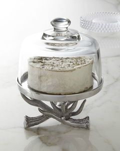 Unique Metal <b>Cake</b> Stand With <b>Glass</b> <b>Dome</b> Ideal For Displaying Homemade And Bakery Style <b>Cakes</b> Professionally - Product Image 4