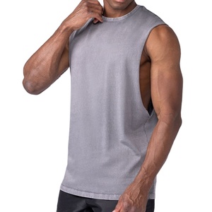 Top Largo sin Mangas con Abertura Lateral Lavado, Venta al por Mayor, Alta Calidad, Precio Económico, Liso, para Fitness, Deportes, Ropa de Verano, a la Moda, OEM - Product Image 2