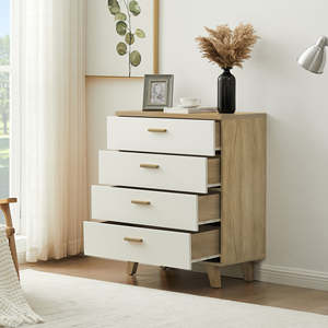 4 Drawers <b>Chest</b> Cupboard Side <b>Storage</b> Drawer Cabinet for Living Room Bedroom - Product Image 2