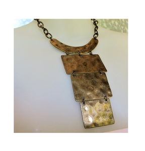 100% <b>Pure</b> Brass Necklace Fashionable Women's Wear Jewelry Latest Choker Necklace High Quality for Sale - Product Image 2