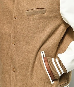 Patchwork bordado logo personalizado deportes Varsity chaqueta bombardero correr Lettermen béisbol chaquetas de talla grande - Product Image 4