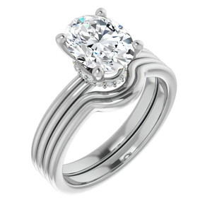 Bague solitaire SHREYA DIAM en moissanite taille ovale, argent 925 plaqué or, sertissage à griffes, classique, pour fiançailles, bijoux pour femme - Product Image 6