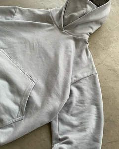 Sweat à capuche Vintage délavé hiver de haute qualité Street Wear hommes polaire lourde surdimensionné personnalisé en détresse Boxy lavage à l'acide - Product Image 4