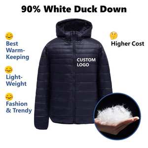 OEM 2023 Custom Men's Puffer Shiny <b>Jacket</b> <b>Padded</b> Down Winter Bubble <b>Jacket</b> Windproof for Warm Winter with Hood With Custom logo - Product Image 6