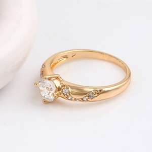 Anillo chapado en oro macizo de 14K, anillo de diamante de moissanita VVS certificado GRA de alta calidad, anillo de diamante redondo para hombres y mujeres - Product Image 2