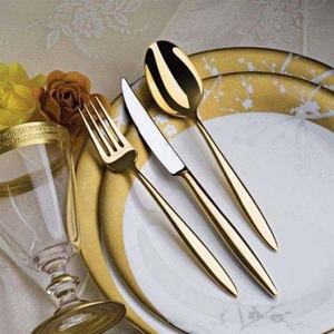 Vente en gros de couverts design personnalisables en acier inoxydable ensemble élégant argent poli doublure épaisse longue poignée comprend des couverts - Product Image 2