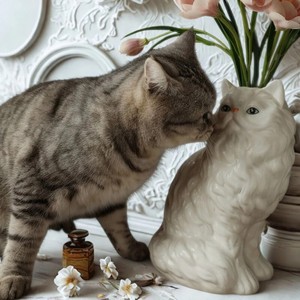 Cute Animal Shaped Ceramic <strong>Cat</strong> <strong>Vase</strong> for Home Decoration and Gifts Tabletop Flower Pot - Product Image 3