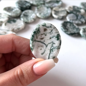 Ágata Cristalina Natural de Curación, Piedra de Bolsillo para Aliviar la Ansiedad, 35x45 mm, Cristal para Masaje de Chakras, Venta al por Mayor - Product Image 6