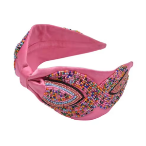 Diademas Bordadas con Cuentas, Diademas de Tela Multicolor para Mujeres y Niños - Product Image 1