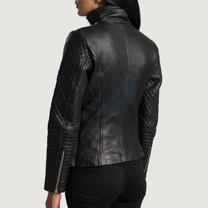 Proveedor superior Chaqueta universitaria personalizada para mujer con mangas de cuero Chaqueta elegante con letras de béisbol para mujer para ropa informal - Product Image 3