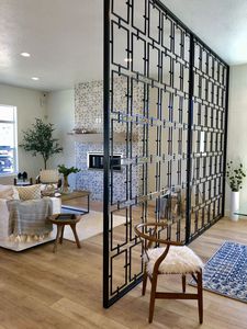 Phong cách truyền thống sắt tấm phân vùng cho không gian sống trong nhà vườn sử dụng nghệ thuật CuộN khuôn mẫu hàng rào lưới mắt cáo & cửa - Product Image 5