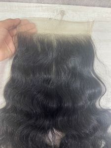 Extensions de cheveux humains Remy 26 pouces Beaux cheveux bruts d'Inde du Sud avec pour fermeture à lacet suisse 7/7 Bundle pour cheveux bouclés - Product Image 2