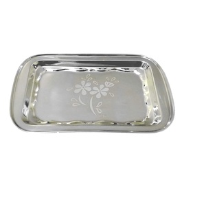 Plateaux de service alimentaire en métal à thème moderne, plusieurs finitions d'usine, prix de gros, plateaux en métal pour hôtel, Designs populaires - Product Image 5
