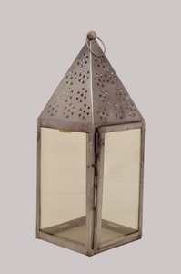 Lanterne en métal Offre Spéciale avec poignée suspendue de couleur dorée de forme carrée en verre pour l'utilisation de bougies offertes par les exportateurs - Product Image 2