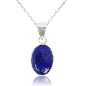 Pendentif ovale en lapis-lazuli - Collier en cristal naturel pour la sagesse, la communication et la clarté mentale - Product Image 4