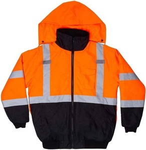 OEM Clase 3 Construcción Ropa DE TRABAJO Naranja Hi Vis Bomber Chaquetas DE SEGURIDAD reflectantes - Product Image 5