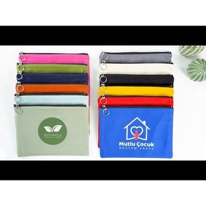 Elegant Custom Cotton Canvas Wedding Clutch Bag with Zipper Closure Bridesmaid Gift Daily Use <b>Pouch</b> Bag For Multiple Repeat Use - Product Image 5