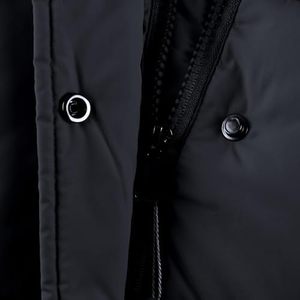 Haute qualité surdimensionné hiver doudoune pour hommes Long manteau chaud avec capuche et poches toile tissu en gros bas prix - Product Image 4