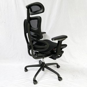 Chaise ergonomique contemporaine Rainbow avec dossier en maille réglable en hauteur et appui-tête - GSP-187SJD pour usage domestique, en tissu mousse PU - Product Image 6
