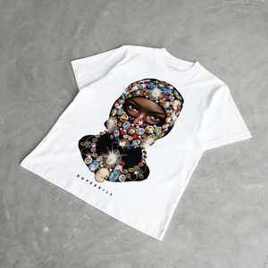 T-shirt graphique surdimensionné imprimé de logo personnalisé à manches courtes en coton col rond confortable Streetwear vêtements de mode vente en gros - Product Image 5