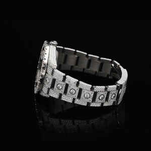 Luxury Diamond Analog <b>Wrist</b> <b>Watch</b> for <b>Men</b> Hip Hop Style 41mm Dial Display New ETA Movement Elegant Design Indian Export - Product Image 4
