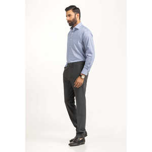 Chemises habillées 100 % coton pour hommes, anti-plis, en popeline, col montant, couleur unie, style formel pour l'été, offre ODM, paquet individuel - Product Image 1