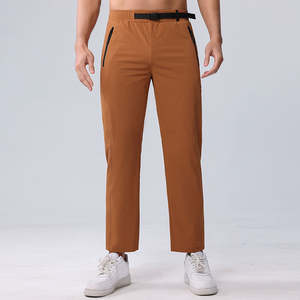 กางเกงผ้ายืดขายาวห้าสีมีซิปสำหรับผู้ชายกางเกงลำลองเนื้อสัมผัสเบา - Product Image 2