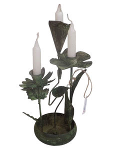 Portavelas de diseño simple con acabado verde, soporte decorativo hecho a mano para Navidad y Festival, portavelas - Product Image 3