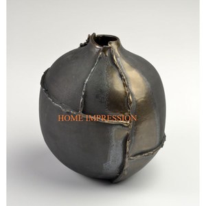 Floreros modernos de aluminio de gran tamaño para suelo de flores, Macetas, los últimos artículos decorativos de mesa para boda, esquema de Color blanco y negro - Product Image 5