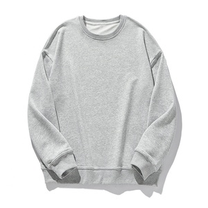 Sudadera de cuello redondo sólido pesado para hombre Sudadera de lana ODM de alta calidad con logotipo personalizado Sudaderas con capucha de invierno OEM - Product Image 6