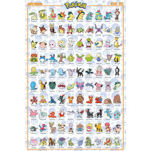 โปสเตอร์โปเกมอนดีไซน์ทันสมัยชุด 2 ชิ้นสำหรับตกแต่งผนัง - Product Image 1