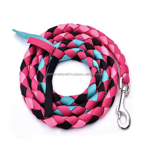 Laisse pour cheval en nylon enduit résistant, laisse en coton léger bicolore pour chevaux - Product Image 2