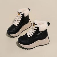 Chaussures décontractées tendance pour femmes, en PU, à semelle épaisse, chaudes, en fourrure, antidérapantes, à semelle souple, confortables, vente chaude