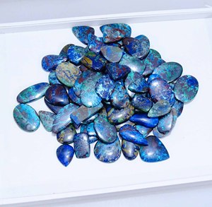 อัญมณี Azurite ธรรมชาติที่สวยงามอัญมณีหลวมขายส่งรูปร่างผสมและพลอย Azurite ขัดธรรมชาติสำหรับทำเครื่องประดับ - Product Image 6