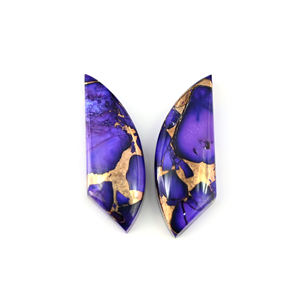 Natural Dalia Púrpura Cobre Turquesa Fancy 8x20mm Fabricación de piedras preciosas sueltas Plata de Ley 925 Fabricante de joyería fina hecha a mano - Product Image 3