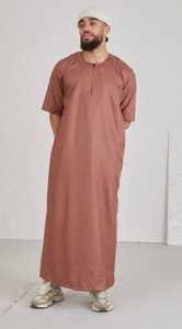 ชุดคลุมแบบโมร็อกโกสำหรับผู้ชายมุสลิม ทรงหลวม ไซส์ใหญ่พิเศษ สไตล์ดูไบ ปักลายลูกไม้ ผ้าโพลีเอสเตอร์ ยาวถึงข้อเท้า - Product Image 4