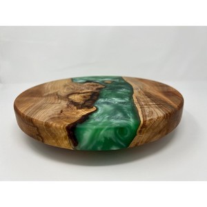 Décoration de bar de luxe et de haute qualité personnaliser carré rond résine de bois époxy meilleur sous-verre avec ensemble de support - Product Image 2