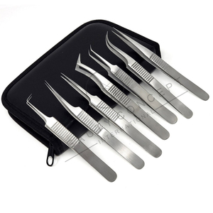 Pinzas de pestañas de acero inoxidable acabado mate alta calidad venta al por mayor servicio OEM mejor proveedor por Beauty Concept International - Product Image 1