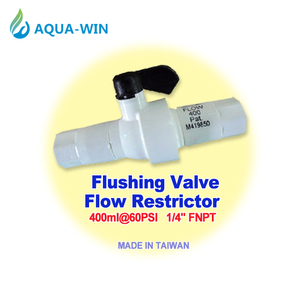 Vanne de purge et restricteur de débit manuel AQUA WIN pour extérieur, 400 CC/min, en PEHD, avec interface FNPT 1/4\", haute qualité, forte compatibilité - Product Image 1