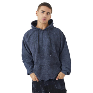 High Quality Vintage Oversized Acid Wash Pullover Hoodie <b>Men</b> Custom Blank XS Size French Fleece Fabric Streetwear <b>Thermal</b> Hoodie - Product Image 3